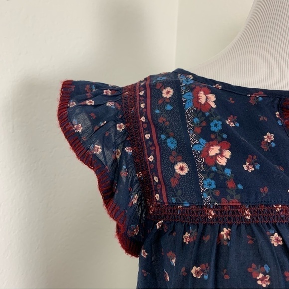 𝅺J. Crew Point Sur Flutter Sleeve Peasant Top Size XS - Picture 4 of 15